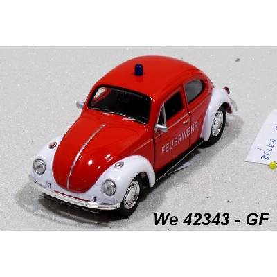 Welly Volkswagen Beetle Hard Top Feuerwehr red code 42343 GF modely 1:34