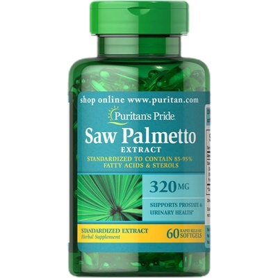 Puritan's Pride Saw Palmetto Standardized Extract 320 mg [60 Гел капсули]