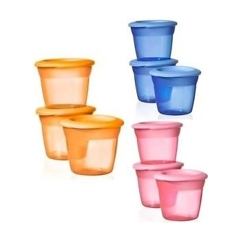 Tommee Tippee Kelímky s víčkem na jídlo 3 ks Basic oranžová