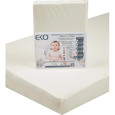 EKO plachta nepremokavá s gumou žerzej béžová 60x120