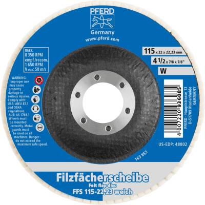 Pferd plstený lamelový kotúč 115 x 22,23 mm 44370115
