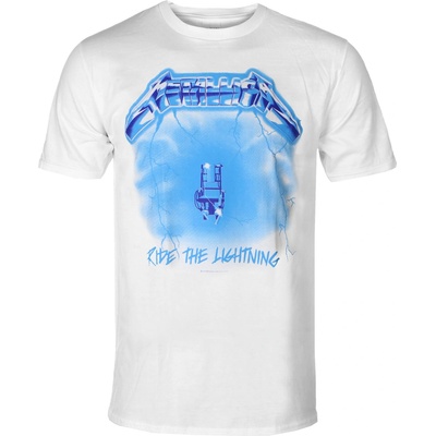 Plastic head Мъжка тениска metallica - ride the lightning - white - plastic head - phdmtltswrid