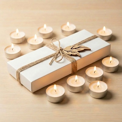 Elegantní dárkové balení čajových svíček – Sleviste.cz