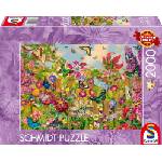 Schmidt Spiele Пъзел Schmidt от 2000 части - Очарователна пеперудена градина (59746)