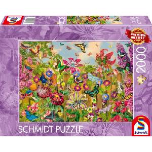 Schmidt Spiele Пъзел Schmidt от 2000 части - Очарователна пеперудена градина (59746)