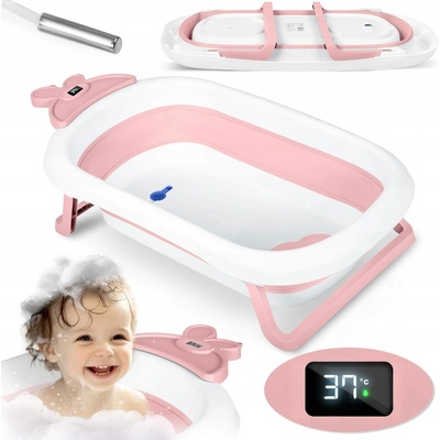 Ricokids Vanička pro miminka s teploměrem RK 282 bílo růžová