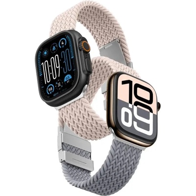 Amazingthing Комплект от 2 каишки AmazingThing Blend за Apple Watch 45/46/49 мм - розово-сиво/розово (TW49PG)