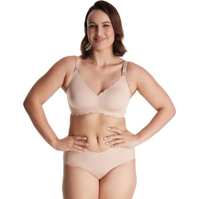 Momcozy Сутиен за бременни и кърмачки Momcozy - YN46, размер L, Oyster Pink (FB046-SK100L-B)