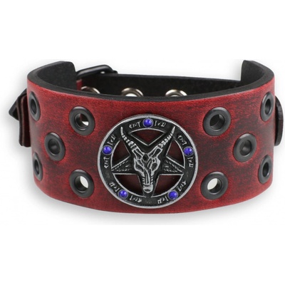Leather & Steel Fashion náramok unisex red LSF1 59-b