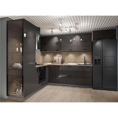 IRIM Модулна кухня City 9142 корпус мока / фронт антрацит гланц