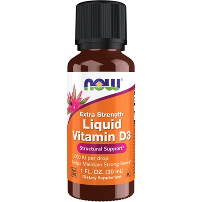 Now Foods Vitamin D-3 Liquid Extra Strength kvapky 30 ml