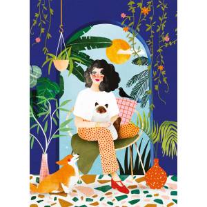 Pieces & Peace - Puzzle Blue Garden - 1 000 piese