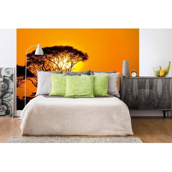 DIMEX ART s. r. o Самозалепваща се флизелинова фототапета залез в африка 375 x 250 см