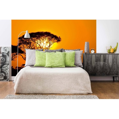 DIMEX ART Самозалепваща се флизелинова фототапета залез в африка 375 x 250 см