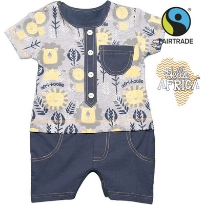 Bodýčko s nohavičkami Hello Africa Fairtrade + Biobavlna