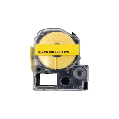 Páska - EPSON LK-5YBP, C53S655003 - 18 mm x 8 m žlutá - černý tisk - kompatibilní