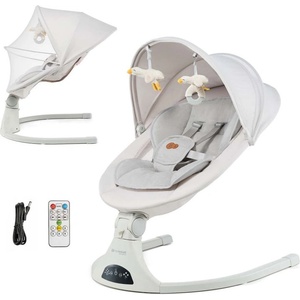 KinderKraft Бебешки шезлонг 2 в 1 KinderKraft - Tulsy, Beige (KBTULS00BEG0000) - ozone