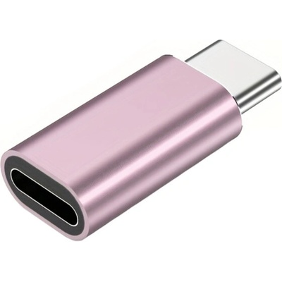 AppleKing adaptér lightning female na USB-C male – ružovo-zlatý