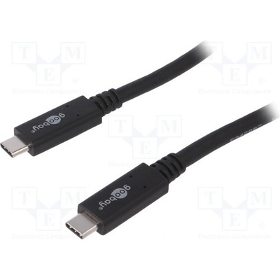 Goobay 38872 USB 3.2, z obou stran, USB C vidlice, 0,5m, černý