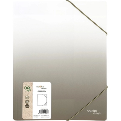 Spoko Гумена папка SPOKO ReLeaf Gradient PP A/4 сива S111142112 (S111142112)