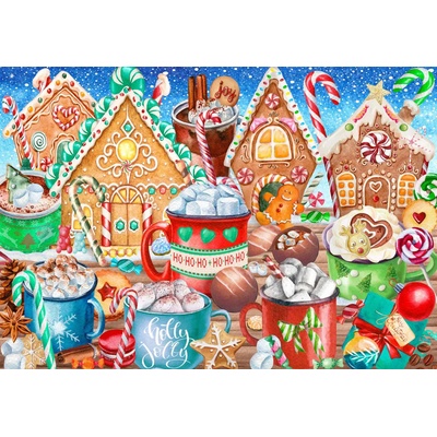 Bluebird Puzzle - Puzzle Candy Canes And Cocoa - 1 000 piese