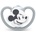 Nuk Силиконова залъгалка Nuk - Space Mickey, 0-6 m, сива, с кутийка (10730716)