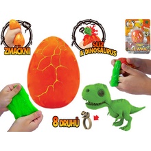 Crazy Dino vejce se slizem dinosaurem a prstýnkem mix variant či barev