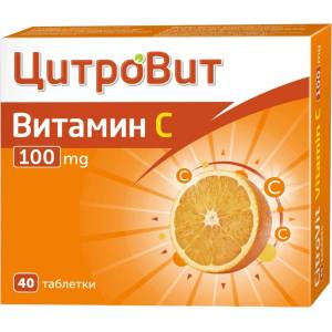 Teva ЦитроВит Витамин С, 100 mg, 40 таблетки, Teva