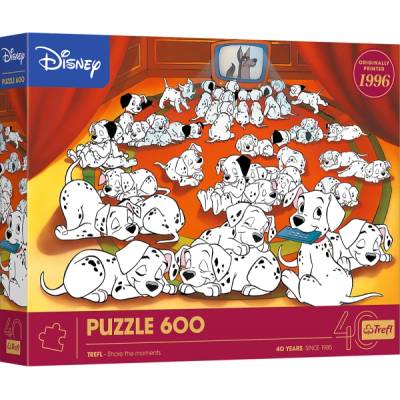 Trefl Puzzle 600 Годишнина - 101 далматинци (37604)