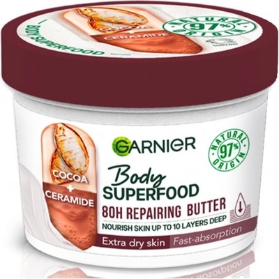 Garnier Body Superfood Cacao - Масло за тяло с възстановяващ ефект и бързо попиване 380 мл