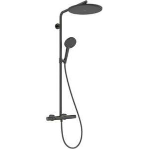 Hansgrohe Raindance Alive S Puro - Душ комплект с термостат, 21x34 cm, 3 струи, EcoSmart, четкан черен хром 24593340 (24593340)