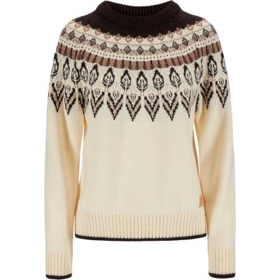 Dale of Norway Дамски вълнен пуловер Dale of norway Women's Sula Sweater Wool jumper - Off White / Coffee / Sandstone (105-5826-0113)