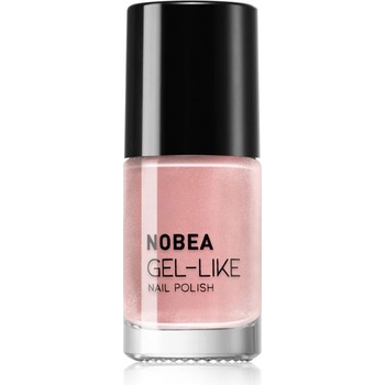 NOBEA Metal Gel-like Nail Polish лак за нокти с гел ефект цвят Shimmer pink N#77 6ml