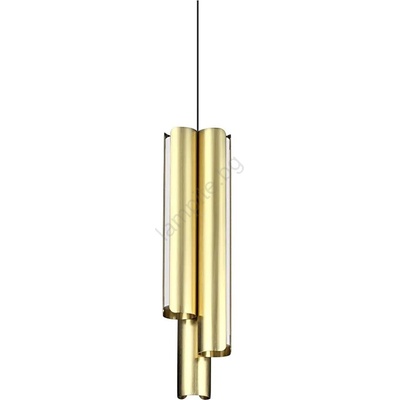 Ideal Lux - димируема LED висяща лампа на кабел DORICA, 3xLED/9W/230V, CRI 90, Ø 9, 5 см, месинг (ID366494)