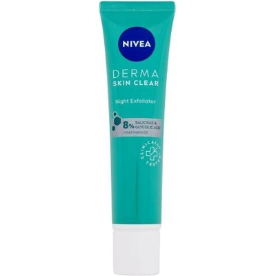 Nivea Derma Skin Clear Night Exfoliator нощен пилинг за лице 40 ml за жени