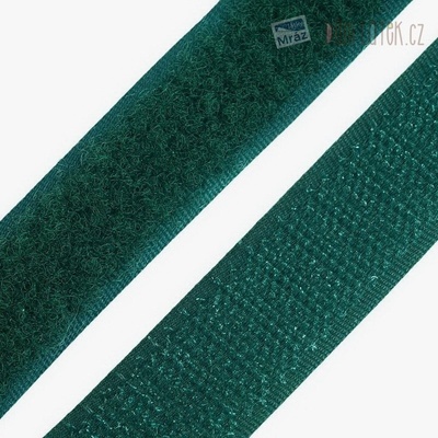 Suchý zips tmavo zelený šírka 20 mm