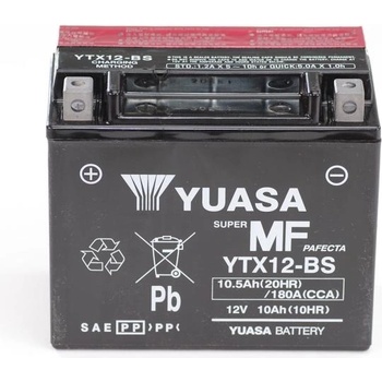 Image 1 of YUASA AGM 12V 10Ah left+ YTX12-BS