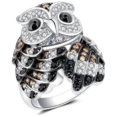 Seinerzeit Stříbrný prsten Sova Alex SZA 1990 120