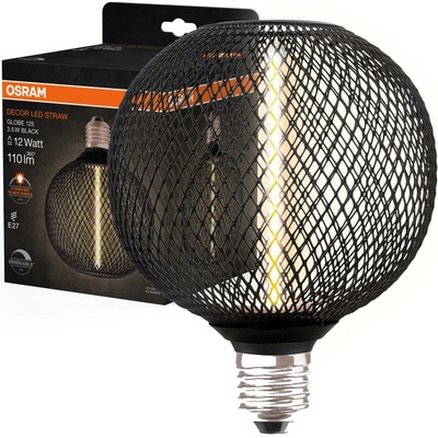 Osram LED Stmívatelná žárovka DECOR FILAMENT G125 E27/3,5W/230V 1800K černá