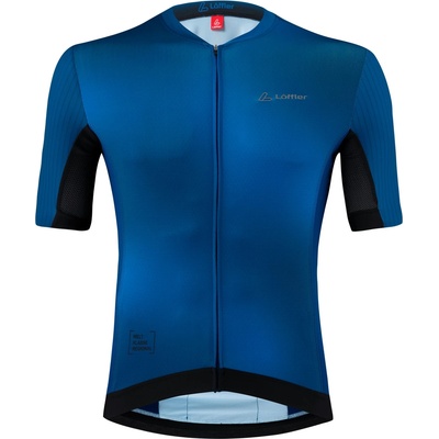 Löffler Мъжка фланелка с къс ръкав за колоездене Löffler Bike Jersey Full-Zip Curro Hotbond Cycling jersey - Navy - размер 48 (EU) (056-3927-0112)