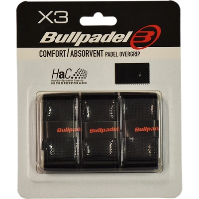 Bullpadel HaC Overgrip GB 1201 3 ks Čierna