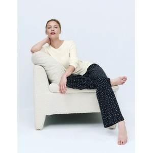 Marks & Spencer Пижамна сет от чист памук с печат Marks & Spencer кремава Marks & Spencer | Bezhov | ЖЕНИ | L