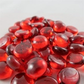 Chessex Skleněné žetony Gaming Glass Stones Crystal Red