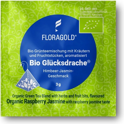 Florapharm Čaj FLORAGOLD Zelený GT Jasmine s malinou BIO 100 ks
