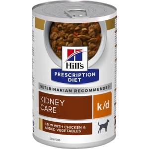 Hill's Hills Prescription Diet Stew k/d - задушено пилешко и зеленчуци - диета за кучета с бъбречна недостатъчност 354gr