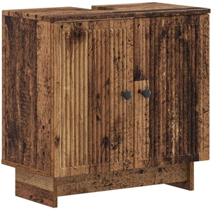vidaXL Шкаф за мивка в баня EDE Старо дърво 59, 5 x 31, 5 x 59 см (895913)