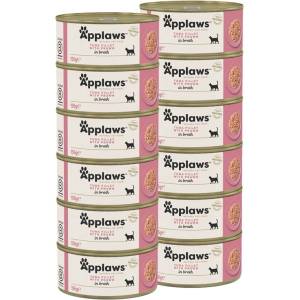 Applaws Консерва за котки с риба тон и скариди в бульон 12 x 156 г