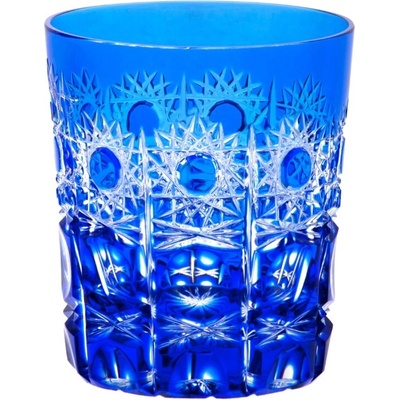 Bohemia Crystal Sklenice na whisky a rum Petra modrá 290 ml