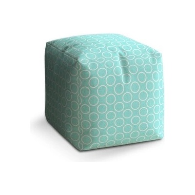 Sablio Taburet Cube Bílé kruhy: 40x40x40 cm