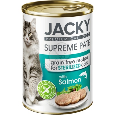 Jacky Supreme Paté консерва за стерилизирани котки - сьомга 400 г